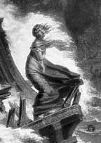Virginie dies in a shipwreck (painting by Prudhon)